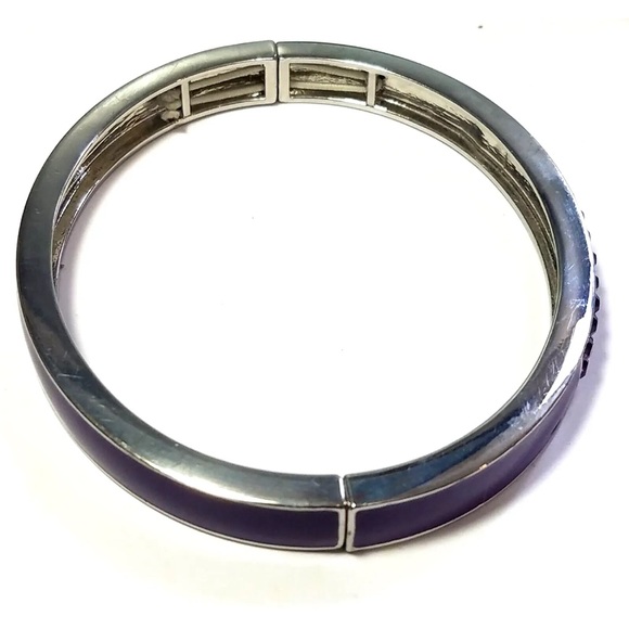 Lia Sophia Bangle Bracelet Necklace Set Purple Retired Pop Rocks Block Party - Picture 4 of 13